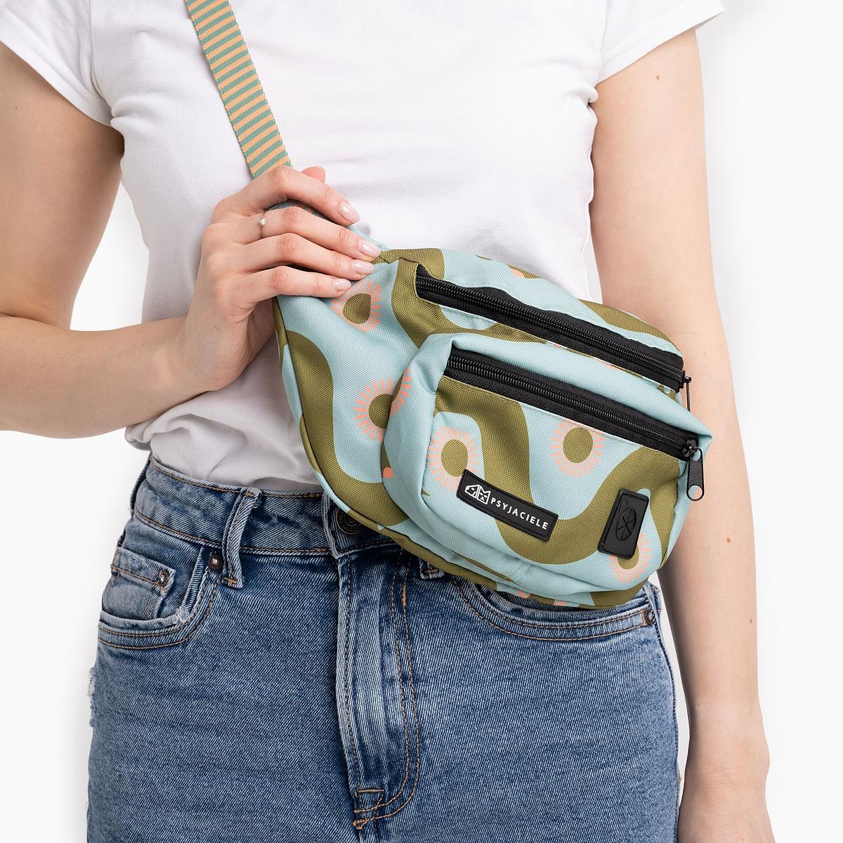 Fanny pack with patterned belt "Sausage dog"