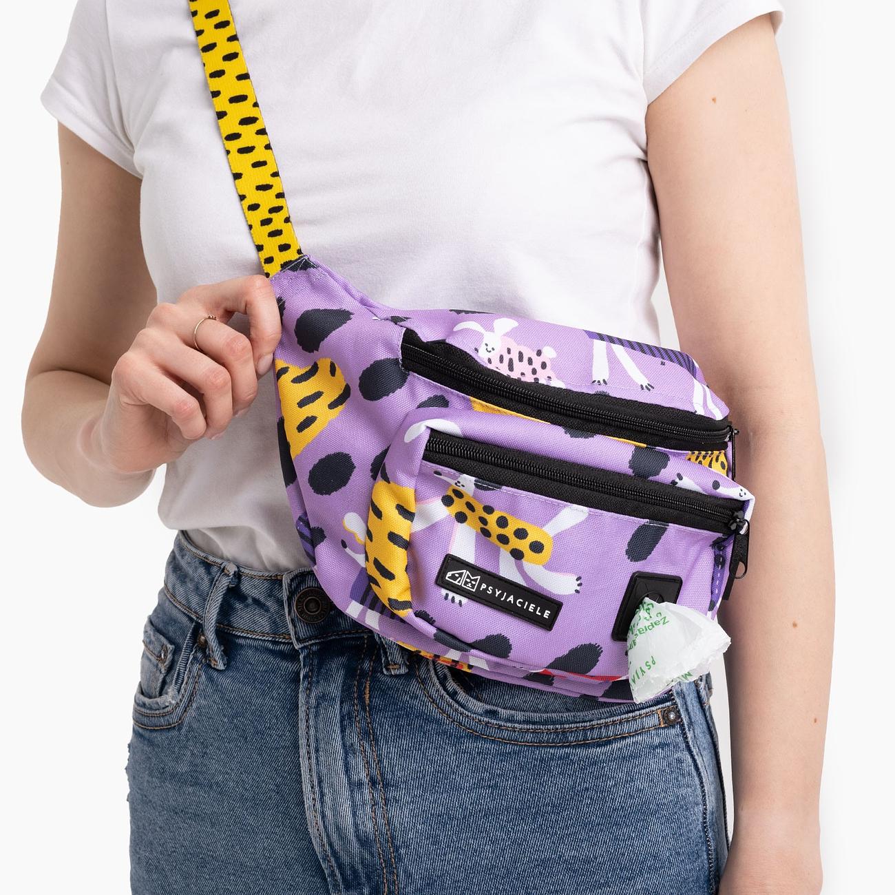 Fanny pack with patterned belt "Doggo in sheep's clothing"