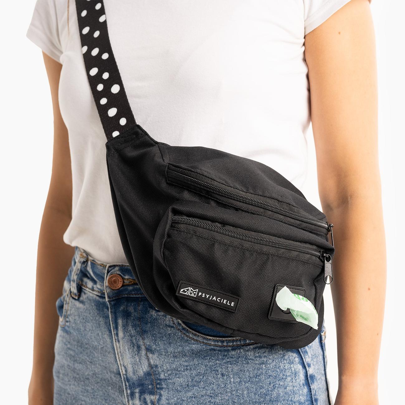 Balck fanny pack "Adopt the dot"