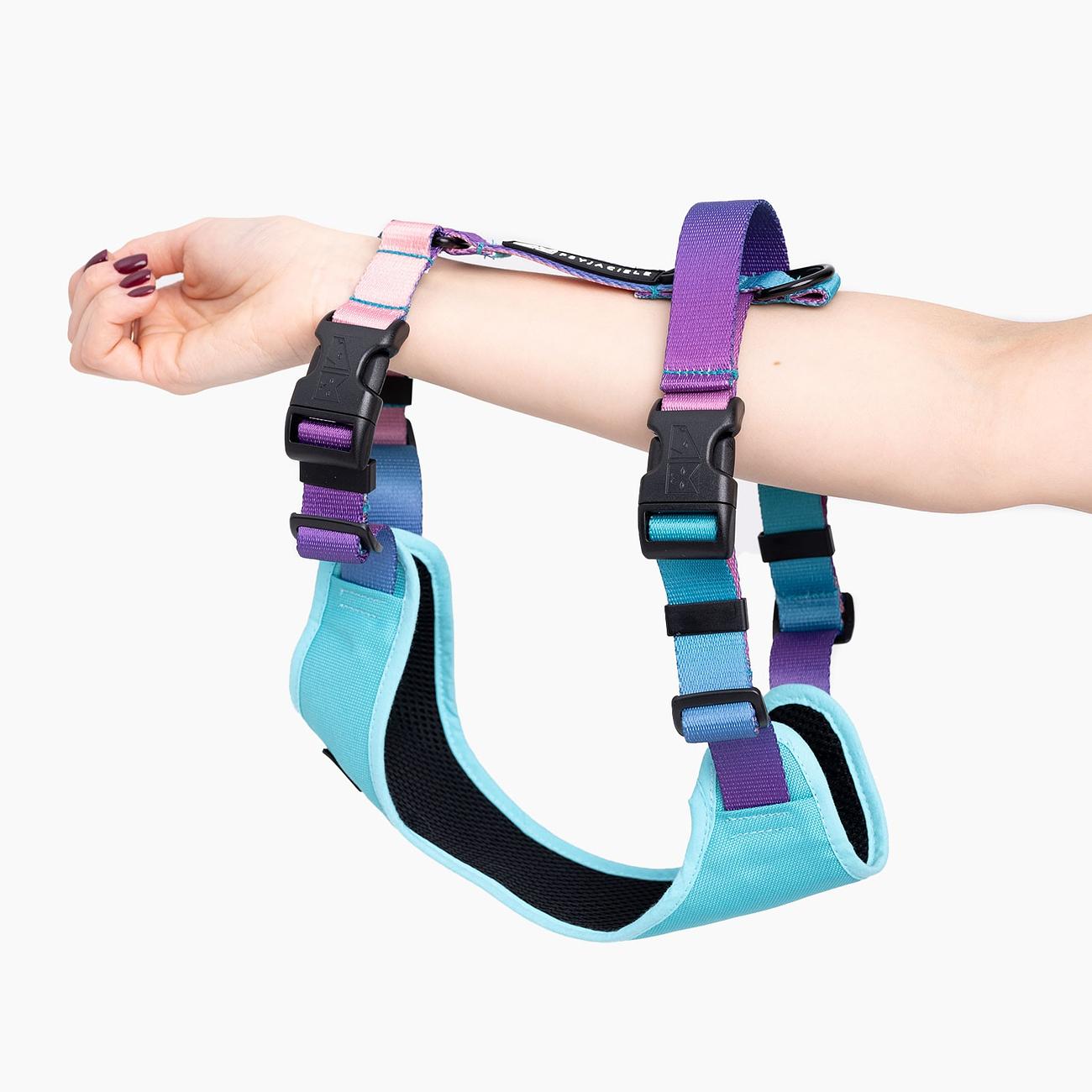 Stay-on pressure-free harness