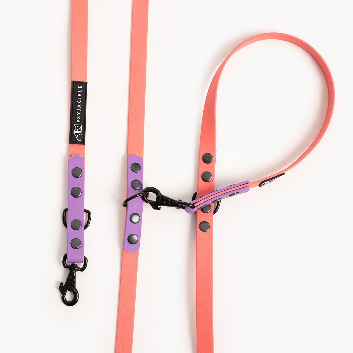 "Coral with Lilac" Biothane® leash