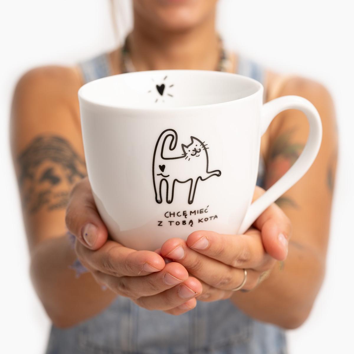 Mug" I want to have a cat with you"
