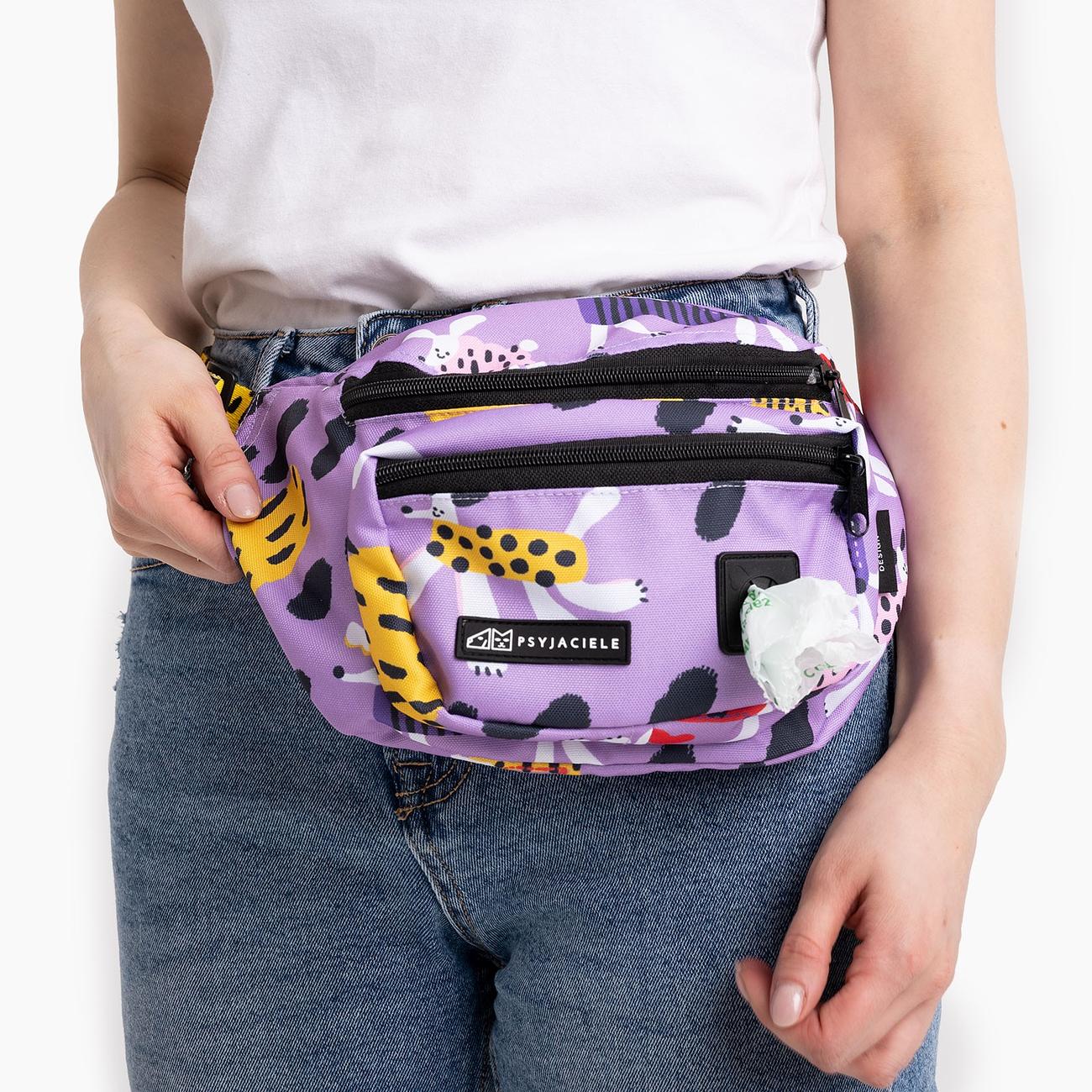 Fanny pack with patterned belt "Doggo in sheep's clothing"