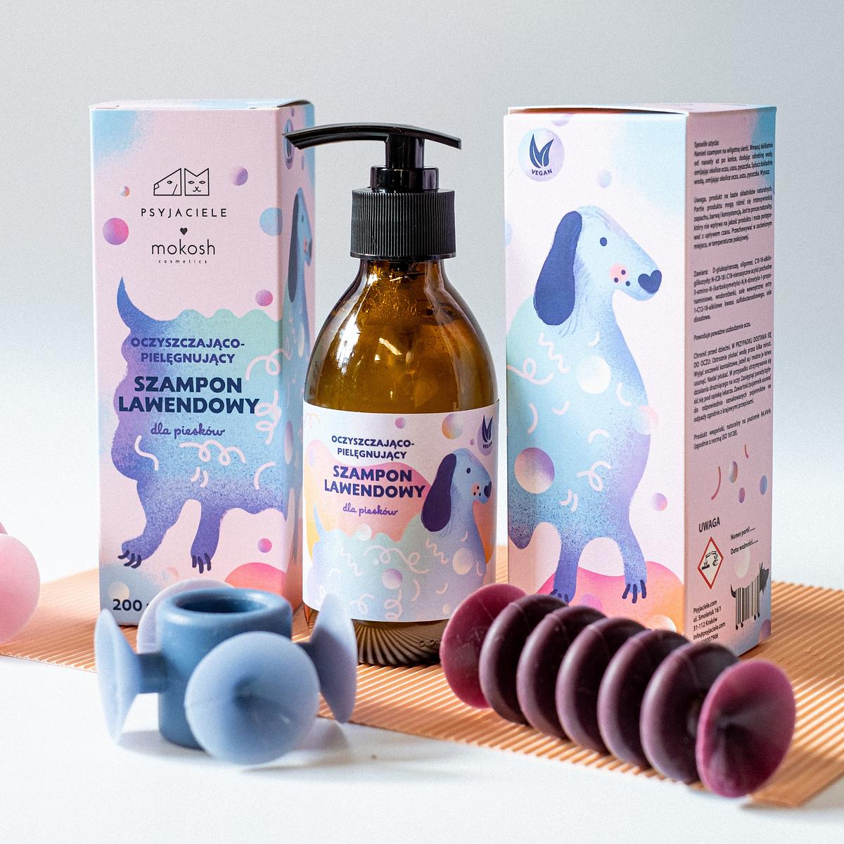 Oczyszczająco-pielęgnujący szampon dla psów Psyjaciele x Mokosh