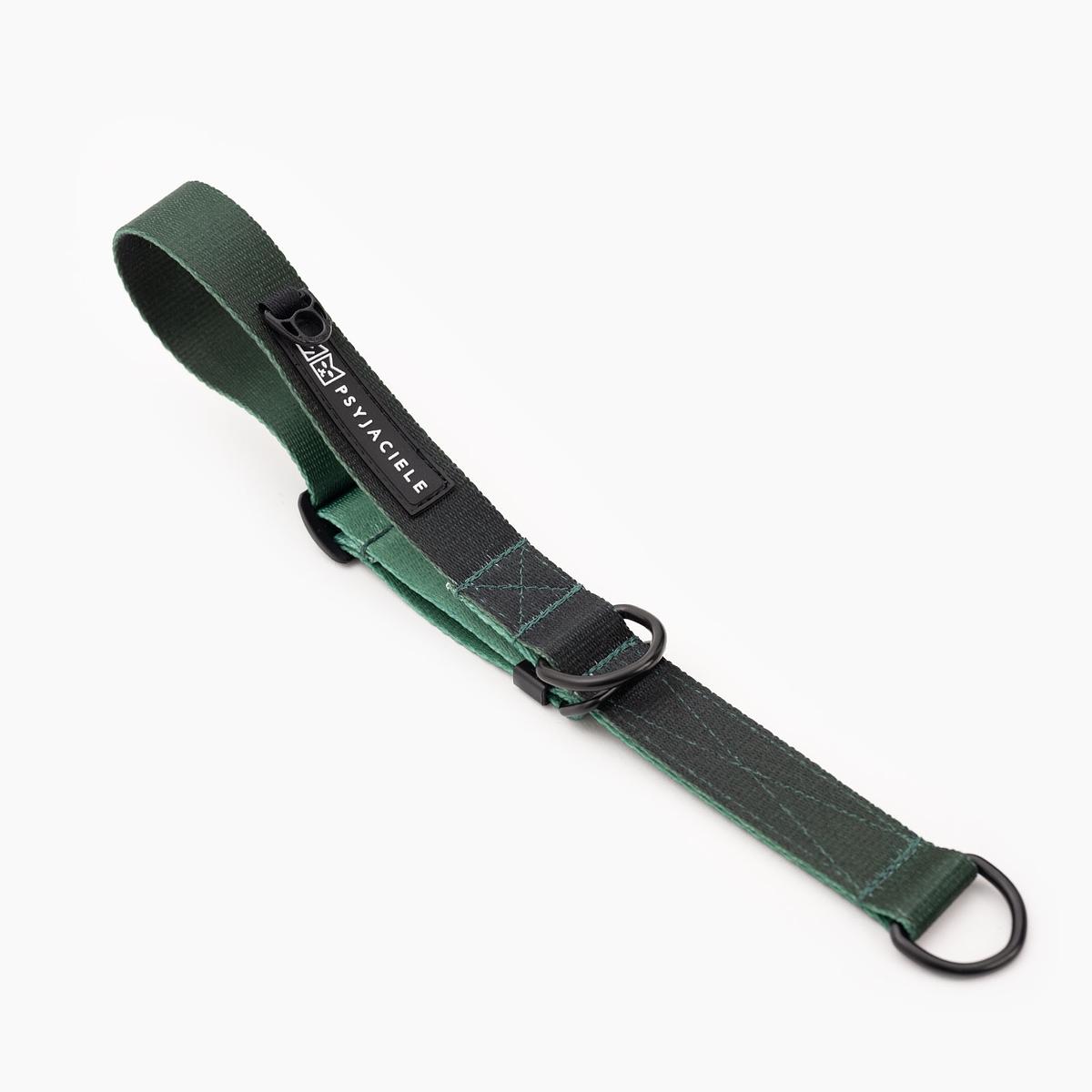 Half-clamp collar "Under my ombrella" green